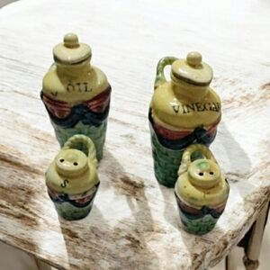 Vintage Ceramic Oil and Vinegar Set